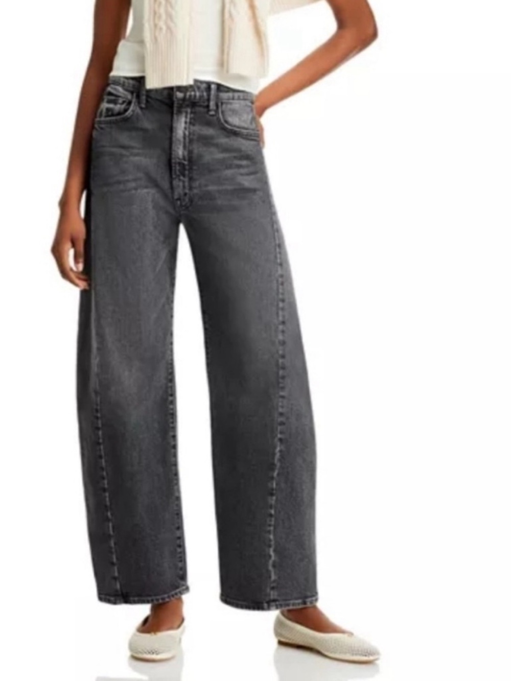 MOTHER The Half Pipe Flood High Rise Jeans in Outta Sight